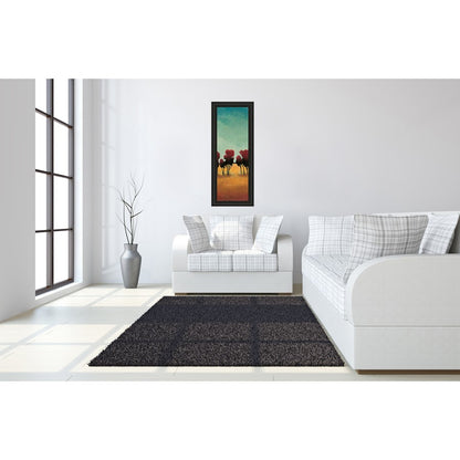 Classy Living A New Day II 18x42in Rectangular Wall Art | Transitional Midnight Aura MDF Frame with Glass | Living Room & Office Decor | 1 x | Model 1384