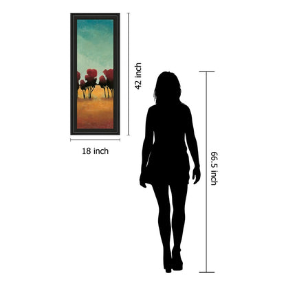 Classy Living A New Day II 18x42in Rectangular Wall Art | Transitional Midnight Aura MDF Frame with Glass | Living Room & Office Decor | 1 x | Model 1384