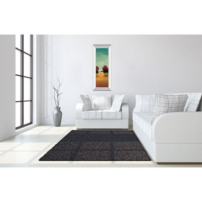Classy Living New Dawn Trees 18x42in Rectangular Wall Art | Transitional Multicolor Paper Art in Mirrored Frame | Living Room & Bedroom | Model 1385MF