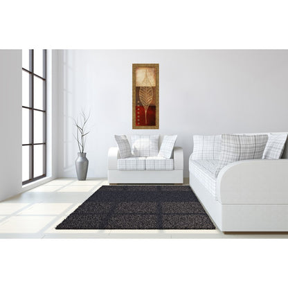 Classy Living Golden Leaf Vein 18x42in Vertical Wall Art | Contemporary Gilded Radiance Frame and Mixed Media | Living Room & Office Decor | Model 1415