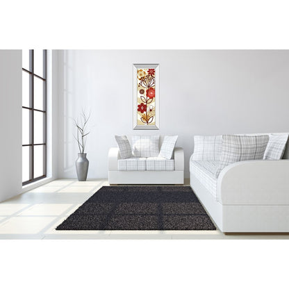 Classy Living Floral Pop Panel II 18x42in Wall Art | Contemporary Multicolor Botanical Print with Mirrored Frame | Living Room & Bedroom | Model 1434MF