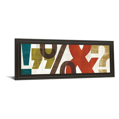 Classy Living Punctuated Illusion 42x18in Wall Art | Contemporary Multicolor Paper on MDF in Dark Chocolate Frame | Living Room & Office | Model 1437