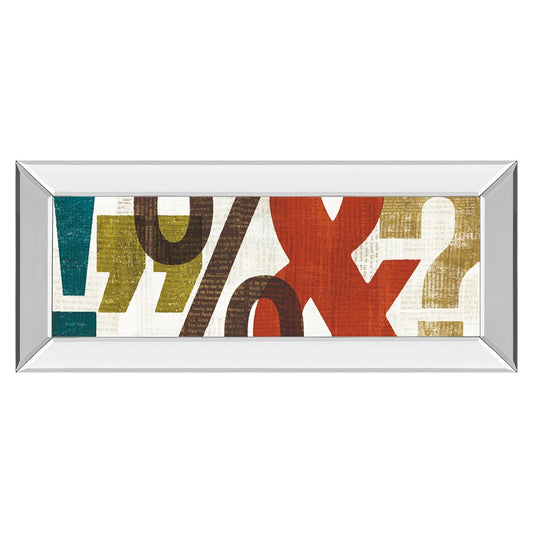 Classy Living Punctuated Illusion 42x18in Wall Art | Contemporary Multicolor Typography on Newspaper Print | Living Room & Office Decor | Model 1437MF