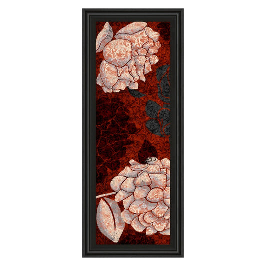 Classy Living Eliose Floral Elegance 18x42in Wall Art | Contemporary Multicolor Paper on MDF | Living Room & Bedroom Decor | 1 x 18 x 42 in | Model 1447