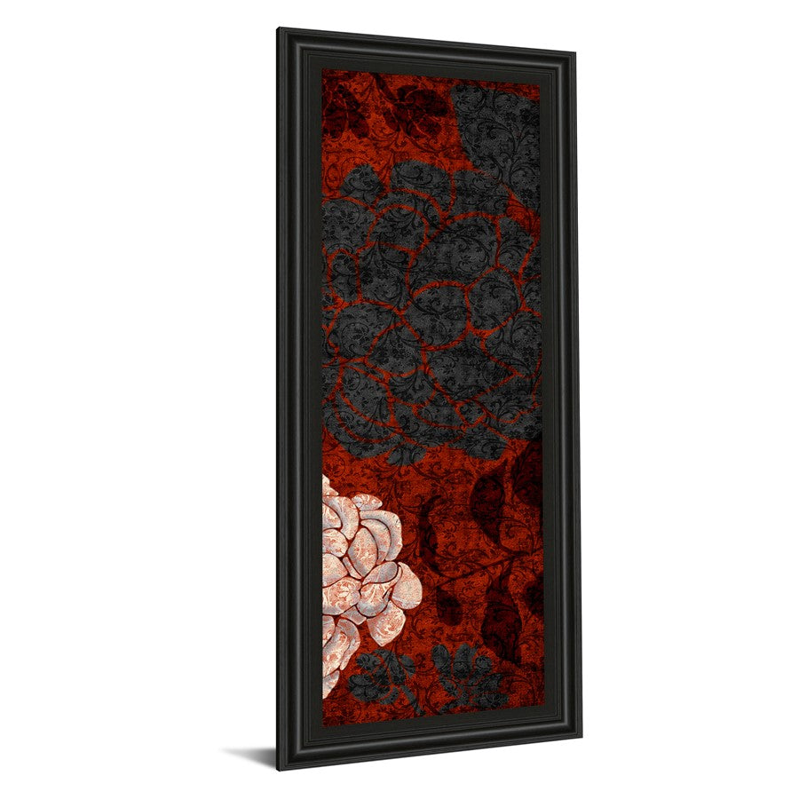 Classy Living Eliose 18x42in Wall Art | Contemporary Midnight Aura MDF Frame with Real Glass | Living Room & Bedroom Botanical Decor | 1 x 18 | Model 1448