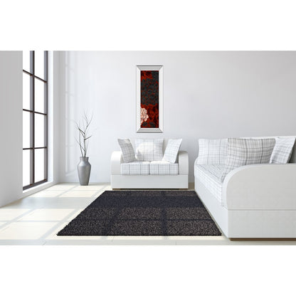Classy Living Eliose 18x42in Vertical Wall Art | Contemporary Botanical Charcoal and Rust on Paper | Living Room & Bedroom Decor | 18 x 42 | Model 1448MF