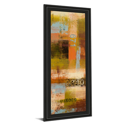 Classy Living Departures II 42in Tall Wall Art | Contemporary Mixed Media on Paper in Midnight Aura Frame | Living Room & Office Statement | Model 1449