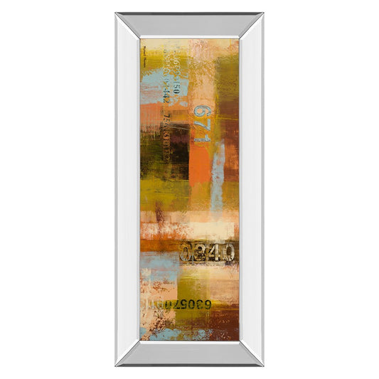 Classy Living Departures II 18x42in Wall Art | Contemporary Mixed Media on Paper with Mirrored Frame | Living Room & Office Statement Piece | Model 1449MF