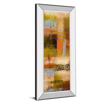Classy Living Departures II 18x42in Wall Art | Contemporary Mixed Media on Paper with Mirrored Frame | Living Room & Office Statement Piece | Model 1449MF