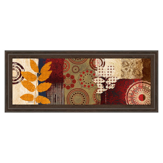 Classy Living Autumn Harmony 42x18in Wall Art | Contemporary Mixed Media Cinnamon Mocha Frame | Living Room & Office Decor | 42 x 18 x 1 in | Model 1461