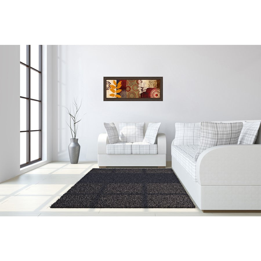 Classy Living Autumn Harmony 42x18in Wall Art | Contemporary Mixed Media Cinnamon Mocha Frame | Living Room & Office Decor | 42 x 18 x 1 in | Model 1461
