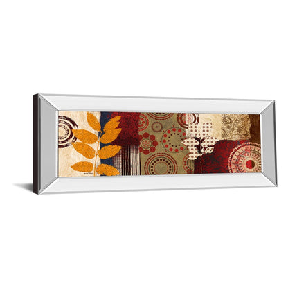 Classy Living Autumn Harmony 42x18in Wall Art | Contemporary Mixed Media with Mirrored Frame | Living Room & Office Decor | 42 x 18 x 3 in | Model 1461MF