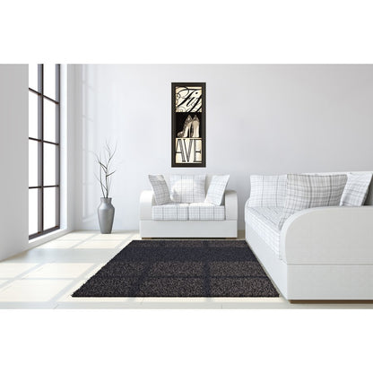 Classy Living Fifth And Madison Wall Art 18x42in | Contemporary Multicolor Paper Art on MDF in Dark Chocolate Frame | Living Room & Office | Model 1465