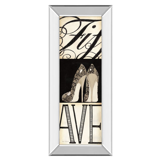 Classy Living Fifth And Madison 18x42in Wall Art | Contemporary Mirrored Frame with Graphic Art | Living Room & Bedroom Statement Decor | 3 | Model 1465MF