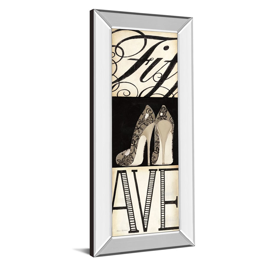 Classy Living Fifth And Madison 18x42in Wall Art | Contemporary Mirrored Frame with Graphic Art | Living Room & Bedroom Statement Decor | 3 | Model 1465MF