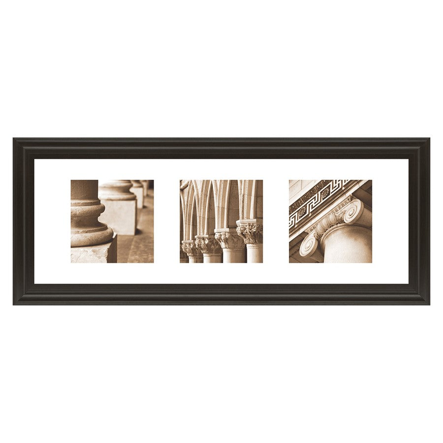 Classy Living Timeless Columns 42in Wide Wall Art | Traditional Dark Chocolate MDF Frame and Sepia Photo | Living Room & Office Decor | 42 x | Model 1471