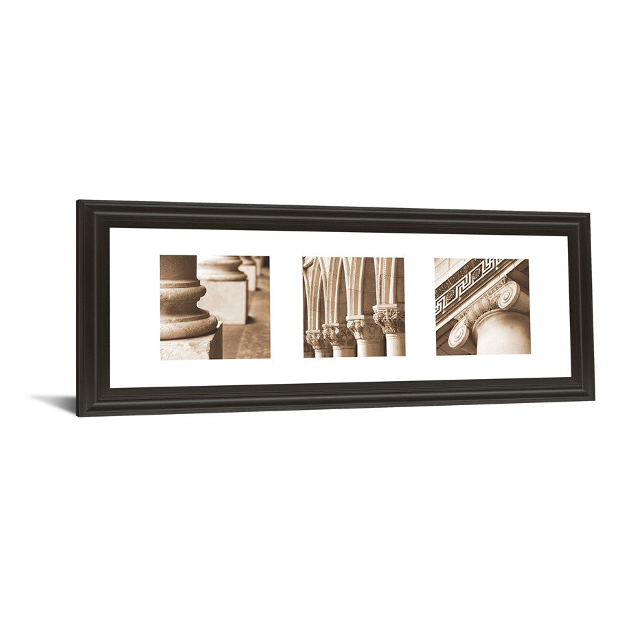 Classy Living Timeless Columns 42in Wide Wall Art | Traditional Dark Chocolate MDF Frame and Sepia Photo | Living Room & Office Decor | 42 x | Model 1471