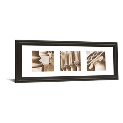 Classy Living Timeless Columns 42in Wide Wall Art | Traditional Dark Chocolate MDF Frame and Sepia Photo | Living Room & Office Decor | 42 x | Model 1471