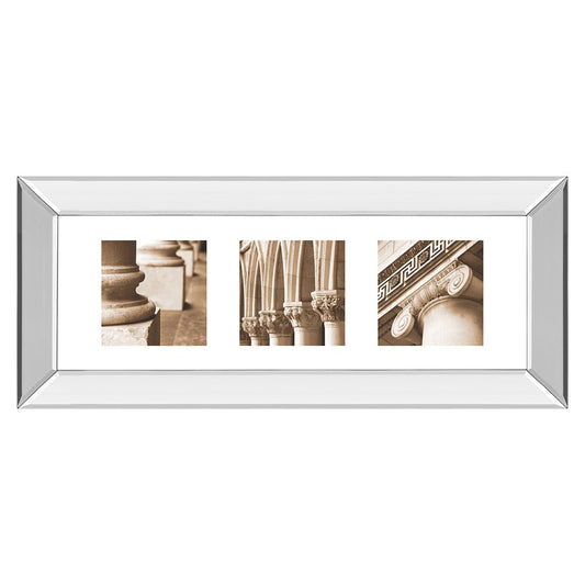 Classy Living Timeless Columns 42in Wide Wall Art | Traditional Architectural Print in Mirrored Frame | Living Room, Office & Hallway Decor | Model 1471MF