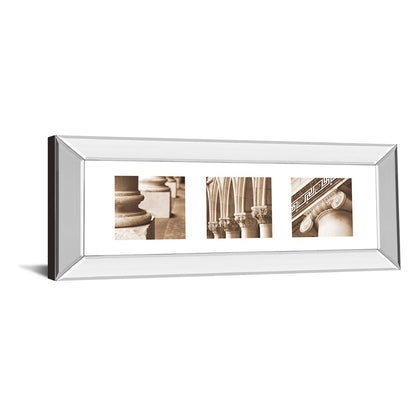 Classy Living Timeless Columns 42in Wide Wall Art | Traditional Architectural Print in Mirrored Frame | Living Room, Office & Hallway Decor | Model 1471MF