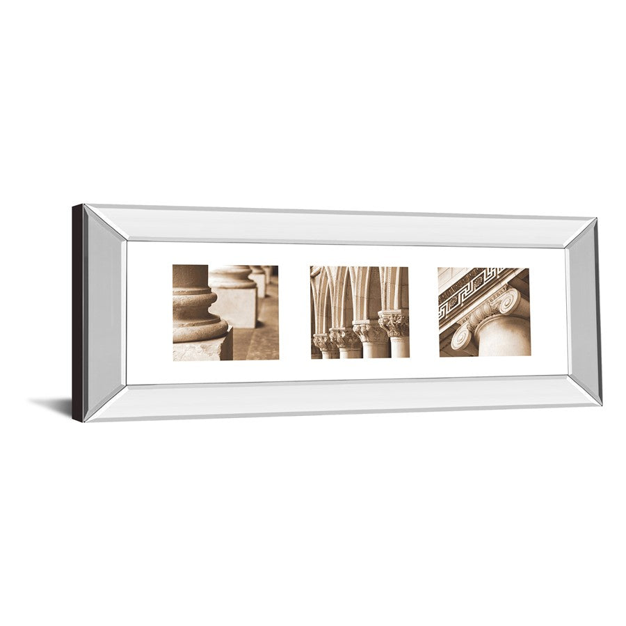 Classy Living Timeless Columns 42in Wide Wall Art | Traditional Architectural Print in Mirrored Frame | Living Room, Office & Hallway Decor | Model 1471MF