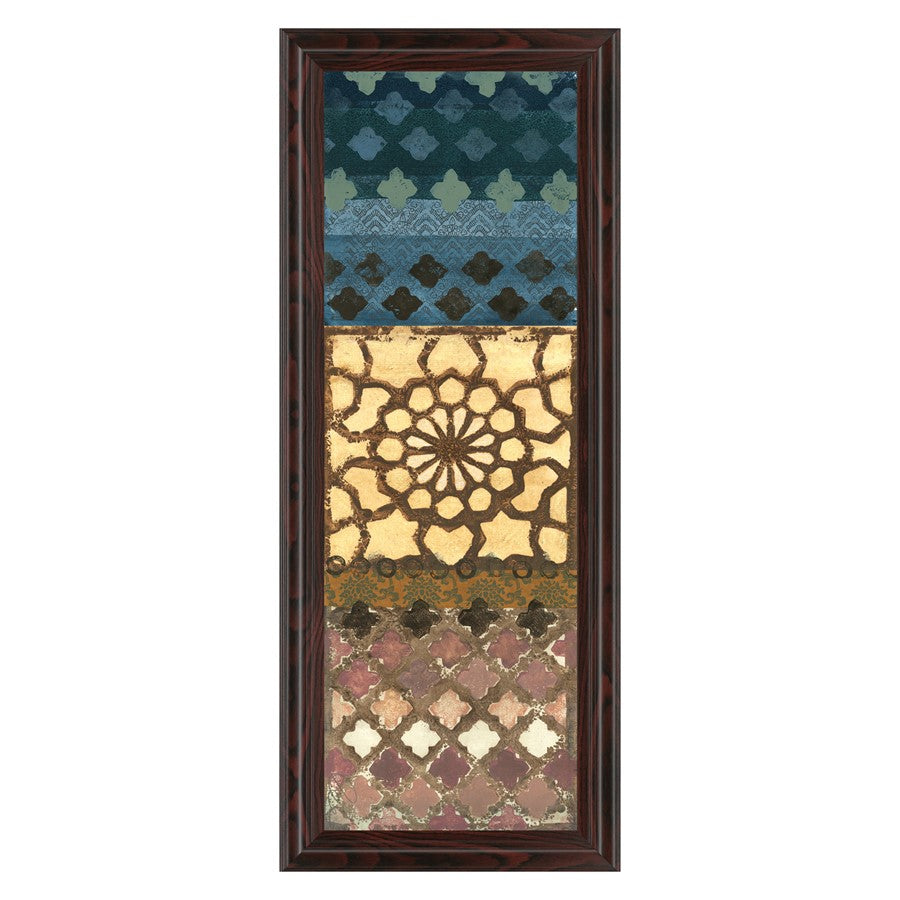 Classy Living Mosaic Harmony 18x42in Wall Art | Traditional Multicolor Paper on MDF Frame | Living Room & Office Decor | 1 x 18 x 42 in | Model 1492