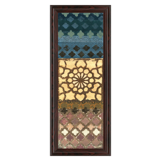 Classy Living Mosaic Harmony 18x42in Wall Art | Traditional Multicolor Paper on MDF Frame | Living Room & Office Decor | 1 x 18 x 42 in | Model 1492