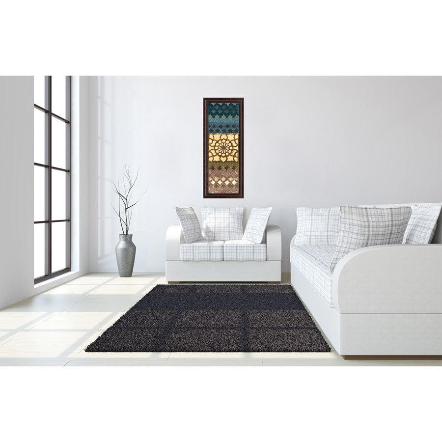Classy Living Mosaic Harmony 18x42in Wall Art | Traditional Multicolor Paper on MDF Frame | Living Room & Office Decor | 1 x 18 x 42 in | Model 1492