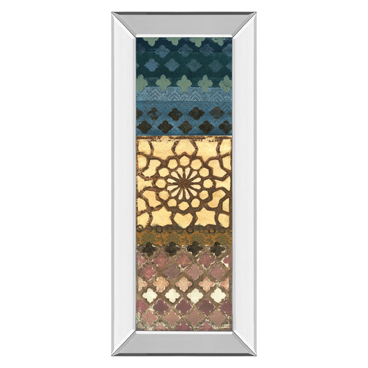 Classy Living Mosaic Harmony 18x42in Wall Art | Traditional Multicolor Paper on Mirrored Polystyrene Frame | Living Room & Hallway Decor | Model 1492MF