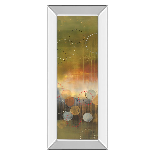 Classy Living Celestial Dawn 18x42in Wall Art | Contemporary Multicolor Abstract on Mirrored Frame | Living Room & Office Statement Piece | Model 1495MF