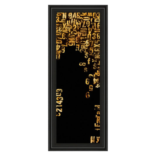 Classy Living Golden Cascade 18x42in Wall Art | Industrial Multicolor MDF and Glass | Living Room, Office & Study Vertical Decor | 1 x 18 x | Model 1496