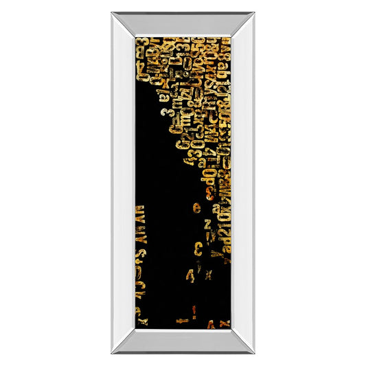 Classy Living Distressed Typography 18x42in Wall Art | Industrial Mirrored Frame Graphic Art | Living Room, Office & Study Decor | 18 x 42 | Model 1497MF