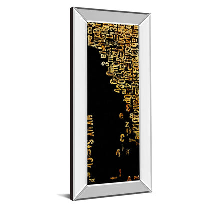 Classy Living Distressed Typography 18x42in Wall Art | Industrial Mirrored Frame Graphic Art | Living Room, Office & Study Decor | 18 x 42 | Model 1497MF