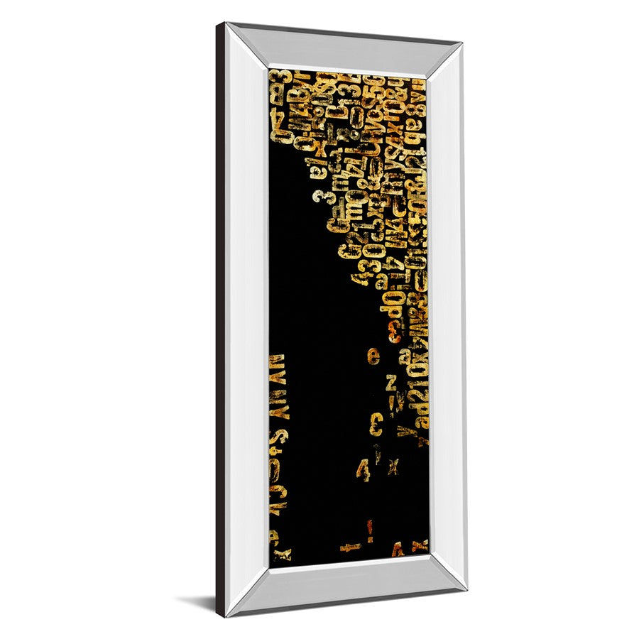 Classy Living Distressed Typography 18x42in Wall Art | Industrial Mirrored Frame Graphic Art | Living Room, Office & Study Decor | 18 x 42 | Model 1497MF