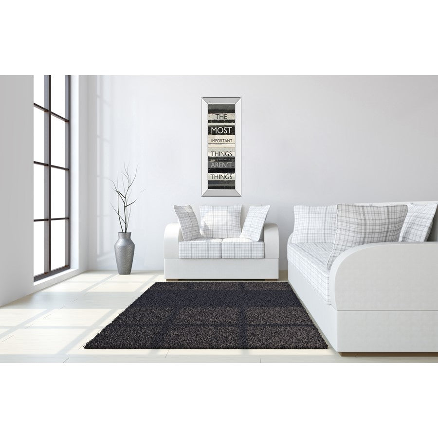 Classy Living Zephry Quote Wall Art 18x42in | Contemporary Mirrored Frame with Glass | Living Room & Office Inspirational Decor | 18 x 42 x | Model 1505MF