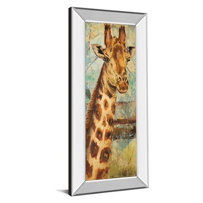 Classy Living Safari Giraffe Portrait Wall Art 18x42in | Contemporary Mirrored Frame | Living Room & Bedroom Decor | 18 x 42 x 3 in | Model 1534MF
