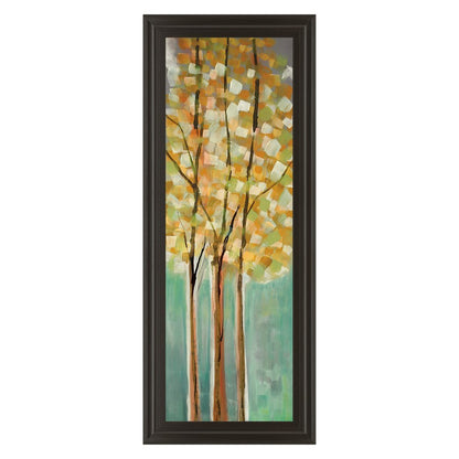 Classy Living Shandalee Woods II 18x42in Vertical Wall Art | Contemporary Botanical Mixed Media on Paper, Dark Chocolate MDF Frame | Living | Model 1543