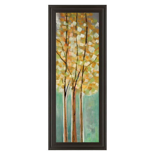 Classy Living Shandalee Woods II 18x42in Vertical Wall Art | Contemporary Botanical Mixed Media on Paper, Dark Chocolate MDF Frame | Living | Model 1543