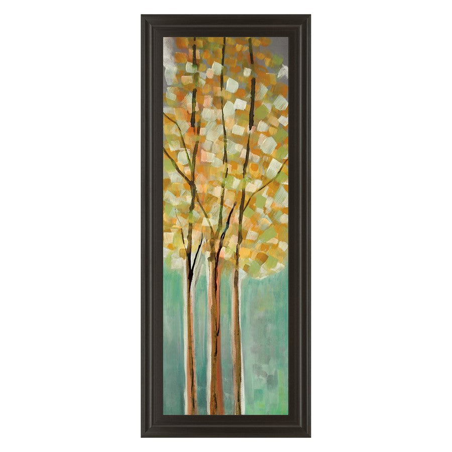 Classy Living Shandalee Woods II 18x42in Vertical Wall Art | Contemporary Botanical Mixed Media on Paper, Dark Chocolate MDF Frame | Living | Model 1543