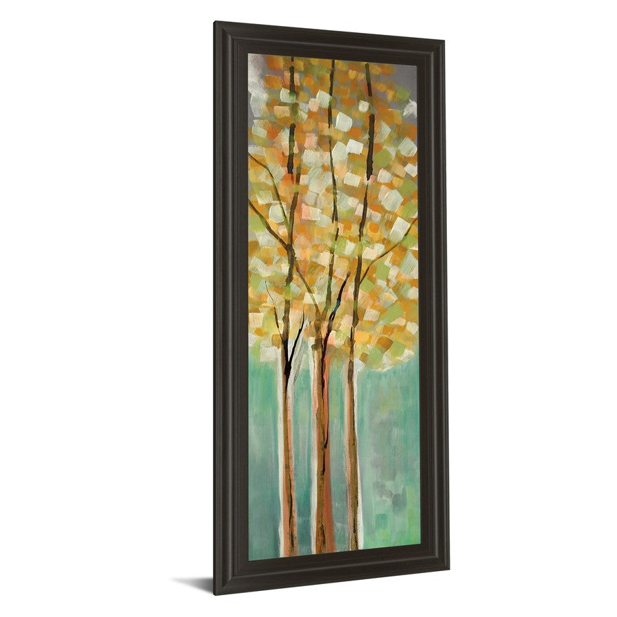 Classy Living Shandalee Woods II 18x42in Vertical Wall Art | Contemporary Botanical Mixed Media on Paper, Dark Chocolate MDF Frame | Living | Model 1543