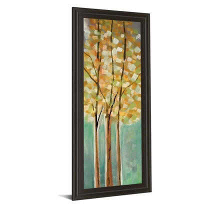 Classy Living Shandalee Woods II 18x42in Vertical Wall Art | Contemporary Botanical Mixed Media on Paper, Dark Chocolate MDF Frame | Living | Model 1543
