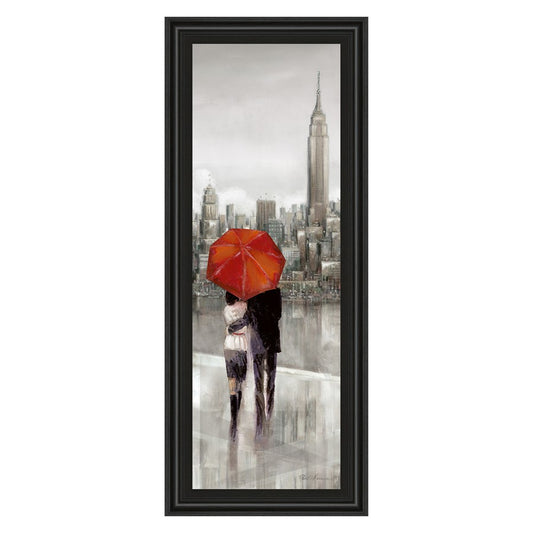 Classy Living City Embrace 18x42in Wall Art | Antique/Vintage Midnight Aura MDF Frame | Living Room & Office Decor | 1 x 18 x 42 in | Model 1544