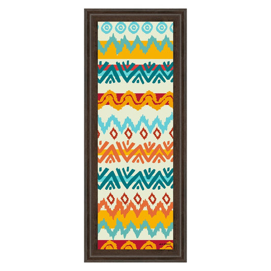 Classy Living Navajo Pattern Wall Art 18x42in | Contemporary Multicolor Paper on MDF | Living Room & Office Decor | 1 x 18 x 42 in | Model 1558