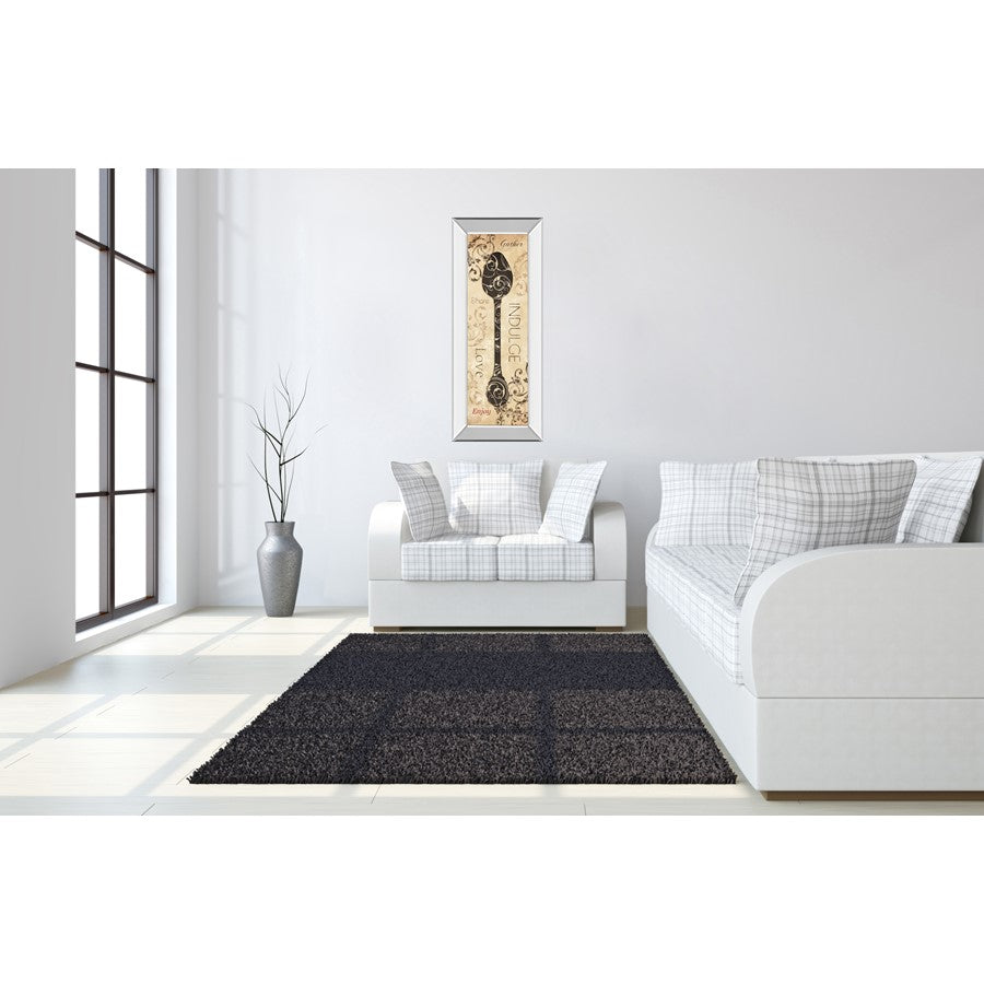 Classy Living Indulge Spoon Wall Art 18x42in | Traditional Mirrored Frame with Glass | Kitchen & Dining Room Decor | 18 x 42 x 3 in | Model 1567MF