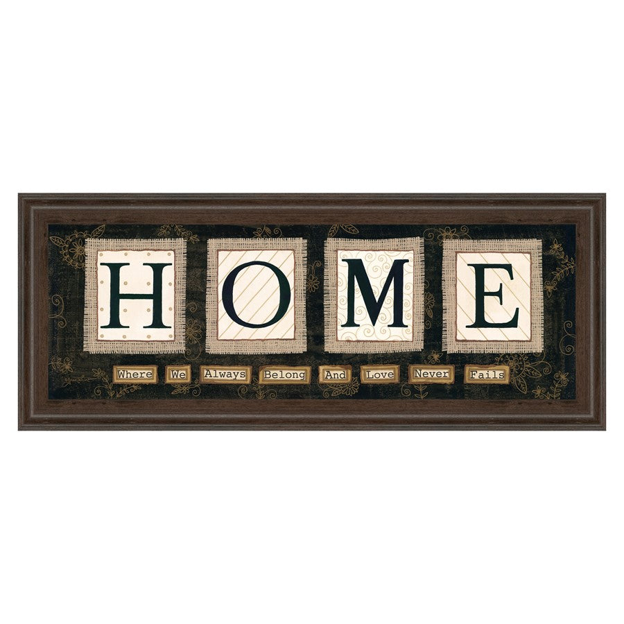 Classy Living Warm Welcome 42x18in Wall Art | Contemporary Cinnamon Mocha MDF Frame | Living Room & Entryway Decor | 42 x 18 x 1 in | Model 1571