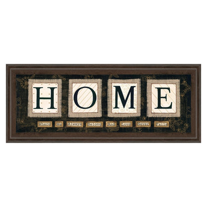 Classy Living Warm Welcome 42x18in Wall Art | Contemporary Cinnamon Mocha MDF Frame | Living Room & Entryway Decor | 42 x 18 x 1 in | Model 1571