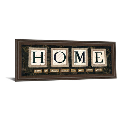 Classy Living Warm Welcome 42x18in Wall Art | Contemporary Cinnamon Mocha MDF Frame | Living Room & Entryway Decor | 42 x 18 x 1 in | Model 1571