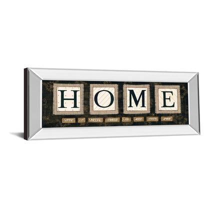 Classy Living Warm Welcome Wall Art 42x18in | Contemporary Mirrored Frame with Glass | Living Room & Entryway Decor | 42 x 18 x 3 in | Model 1571MF