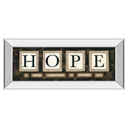 Classy Living Hope Message Wall Art 42x18in | Contemporary Mirrored Frame | Living Room & Bedroom Inspirational Decor | 42 x 18 x 3 in | Model 1572MF