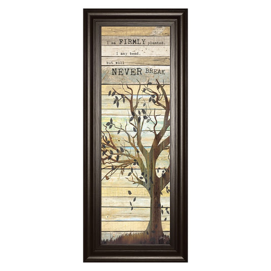 Classy Living Firmly Planted Tree Wall Art 18x42in | Contemporary Dark Chocolate MDF Frame with Paper Art | Living Room & Office | Model 1584